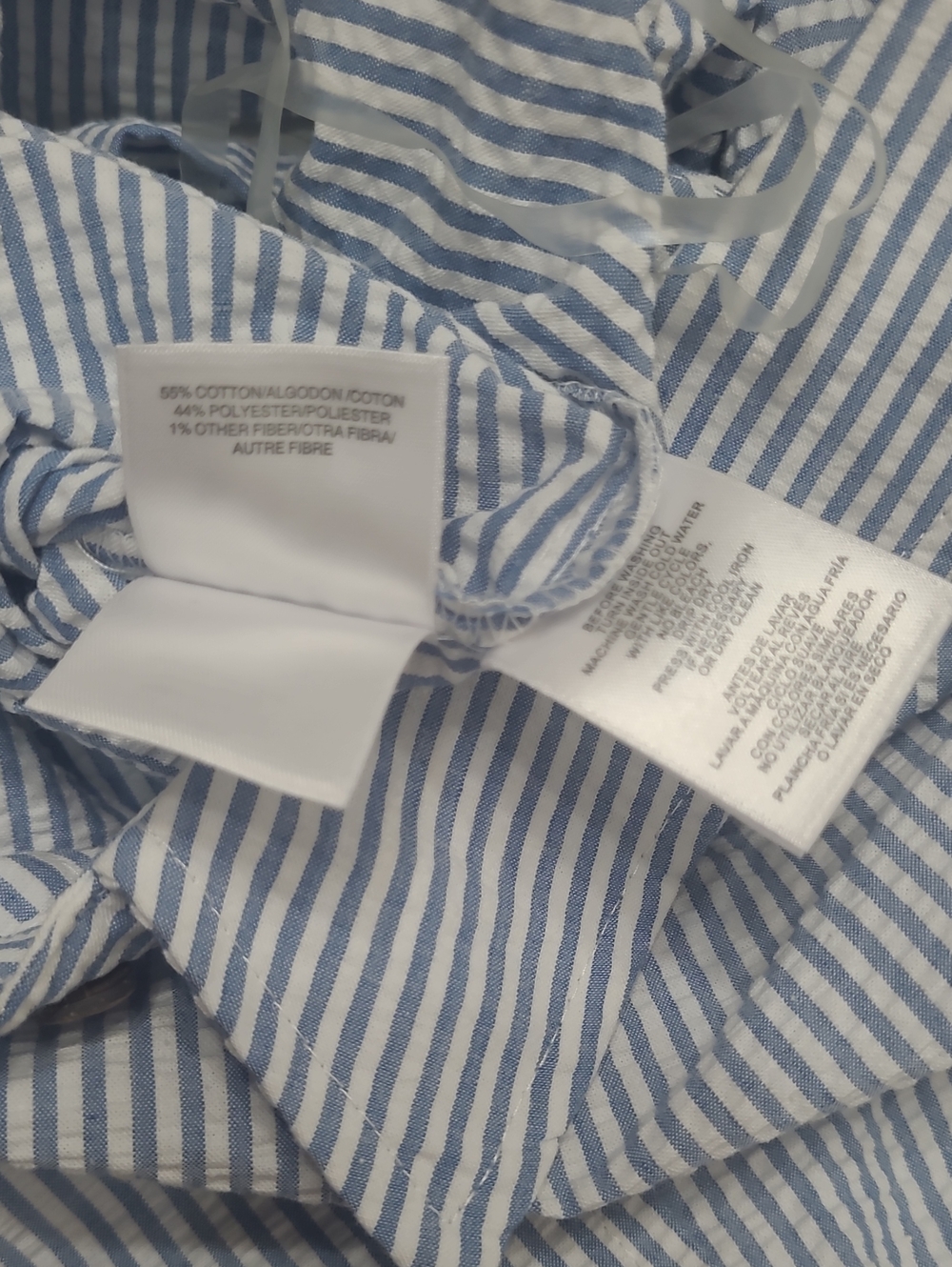Anne Klein Calf Length Dress Striped Sleeveless Shirt Collared Button Up Front - Picture 7 of 16